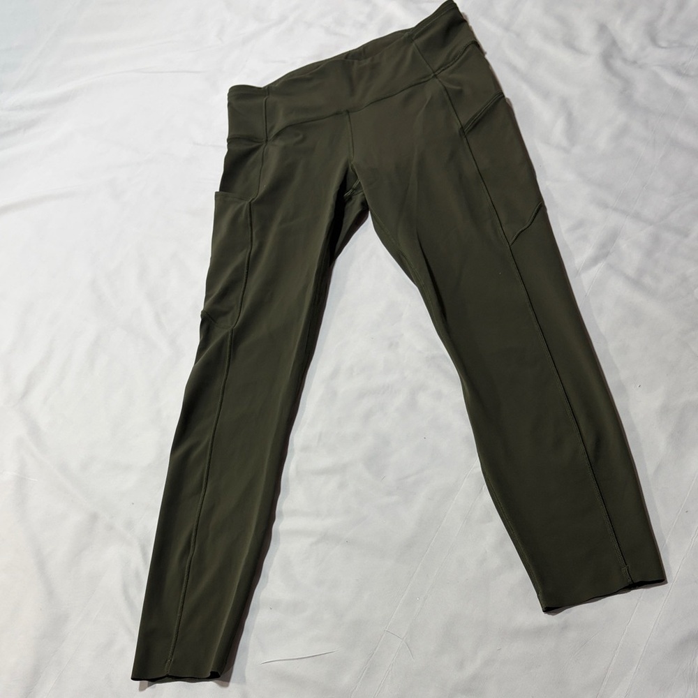 Lululemon olive green leggings size 6